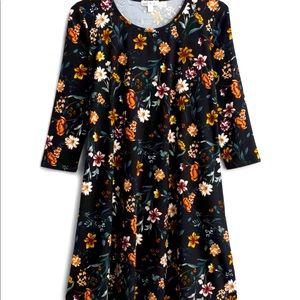 Skylee Floral Brushed knit dress